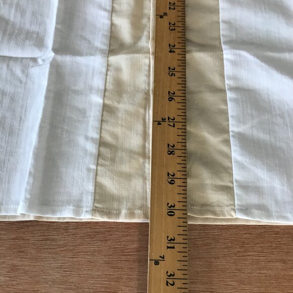 Coofandy Shirt Men L Beige Striped Button Up Short Sleeve Collared Preppy 18000 - Picture 6 of 10